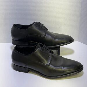 Zara Black Leather Derby Dress Shoes